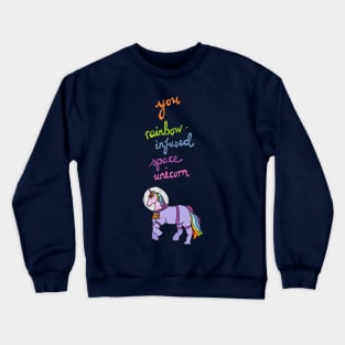 Leslie Knope compliment - space unicorn Crewneck Sweatshirt